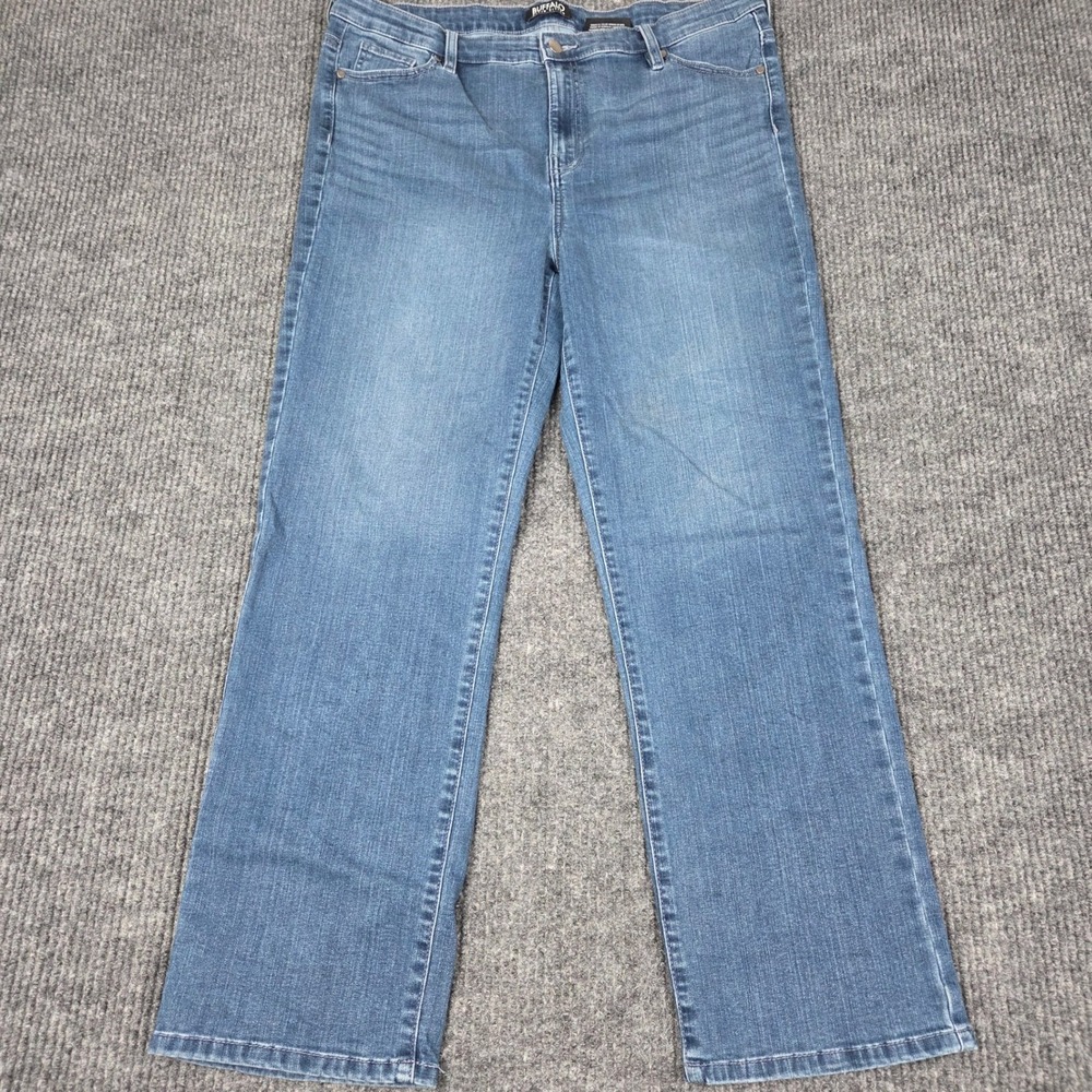 Buffalo David Bitton Alyssa High Rise Straight Leg Blue Jeans Size 14/34(29")